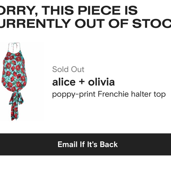 Alice+ olivia poppy-print Frenchie halter top - Picture 3 of 6